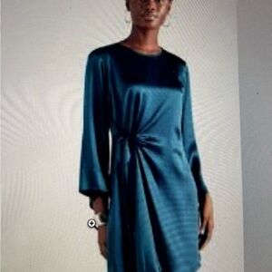 Banana Republic Treccia Asymmetrical Teal Dress